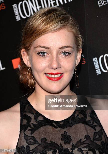 Hannah Barlow arrives at the 7th Annual Hamilton Behind The Camera Awards at The Wilshire Ebell Theatre on November 10, 2013 in Los Angeles,...