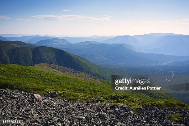 mont xalibu - parc national de la gaspésie stock pictures, royalty-free photos & images