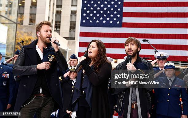 Charles Kelly, Hillary Scott and Dave Haywood of Lady Antebellum appear on NBC News' "Today" show --