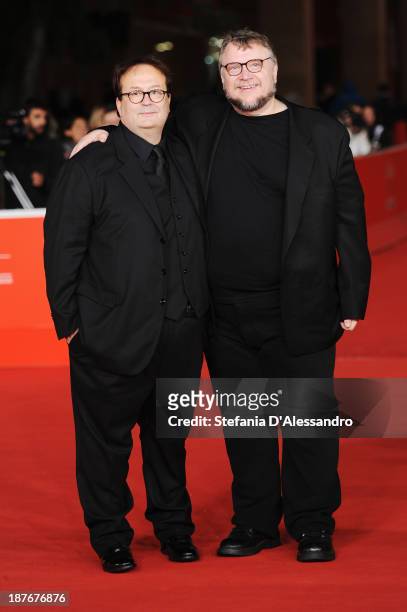 Director Carlo Carlei and Guillermo del Toro attend 'Romeo And Juliet' Premiere during The 8th Rome Film Festival on November 11, 2013 in Rome, Italy.