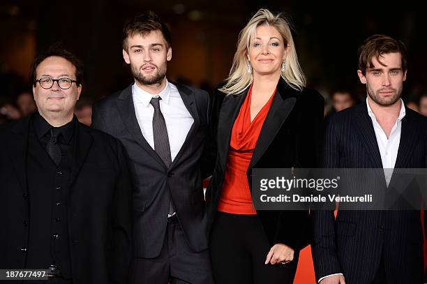 Carlo Carlei, Douglas Booth, Nadja Swarovski and Christian Cooke attend 'Romeo And Juliet' Premiere during The 8th Rome Film Festival on November 11,...