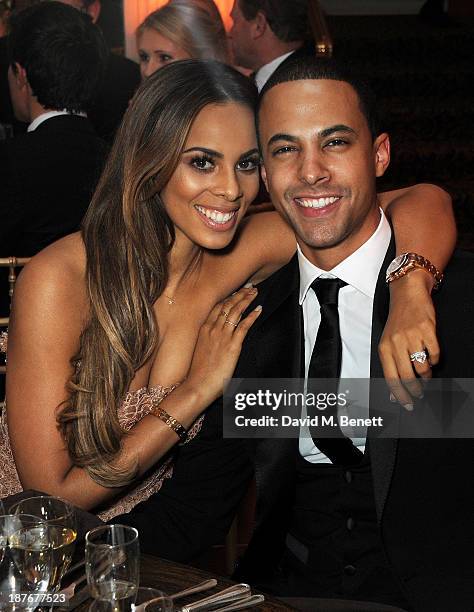 Rochelle Humes and Marvin Humes attend the BBC Children in Need Gala hosted by Gary Barlow at The Grosvenor House Hotel on November 11, 2013 in...
