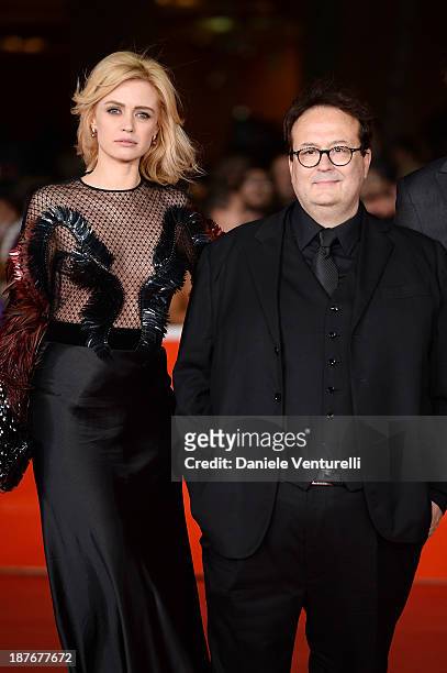 Nathalie Rapti Gomez and Carlo Carlei attend 'Romeo And Juliet' Premiere during The 8th Rome Film Festival on November 11, 2013 in Rome, Italy.