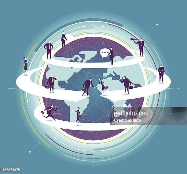 global business - global stock illustrations