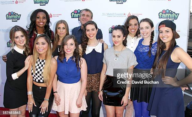Actress Laura Marano, Singer Coco Jones, Singer Jessica Sanchez and singer Megan Nicole and girl band Cimorelli with EVP of Ketchum Sounds and Family...