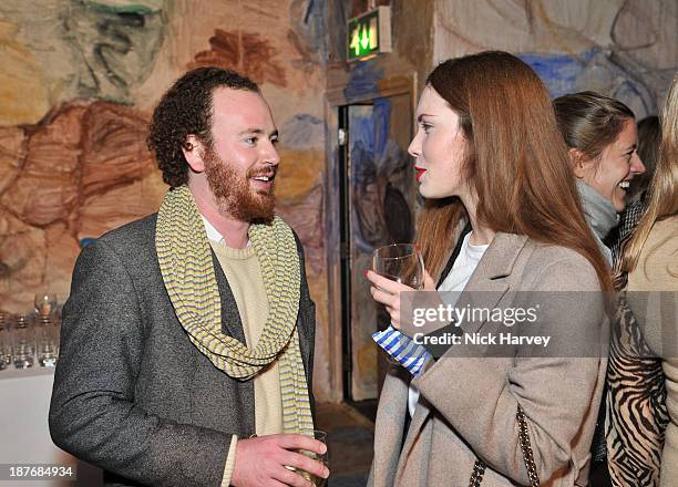 Ezra Konvitz and guest attend the book launch of Art Studio America at ICA on November 11, 2013 in London, England.