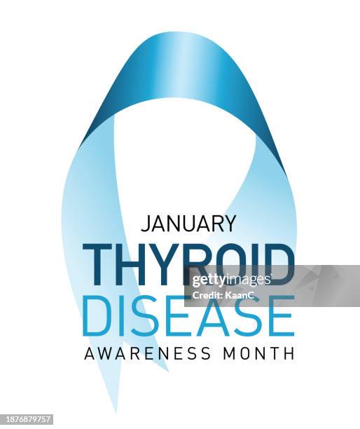 thyroid disease awareness month. thyroid. january thyroid disease. vector stock illustration - endocrine system stock illustrations