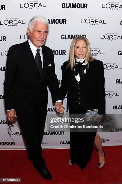 James Brolin and Barbra Streisand attend Glamour's 23rd annual Women of the Year awards on November 11, 2013 in New York City.