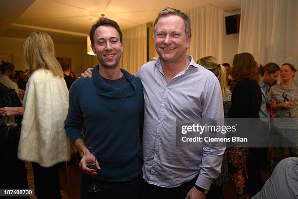 Alex Buerk and Nick Jones attend the launch of the Berlin Lofts by Soho House and the Vinyl Factory on November 11, 2013 in Berlin, Germany.
