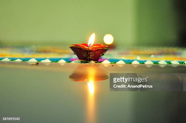 diwali diya - diwali lights stock-fotos und bilder