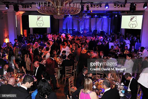 General view of the atmosphere at the BBC Children in Need Gala hosted by Gary Barlow at The Grosvenor House Hotel on November 11, 2013 in London,...
