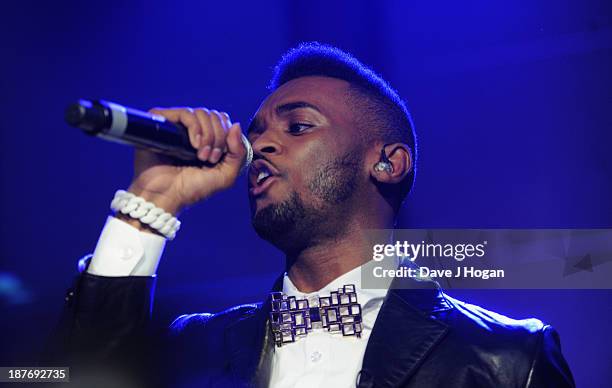 Hard Copy performing at Gary Barlow Hosts BBC Children In Need Gala at The Grosvenor House Hotel on November 11, 2013 in London, England.