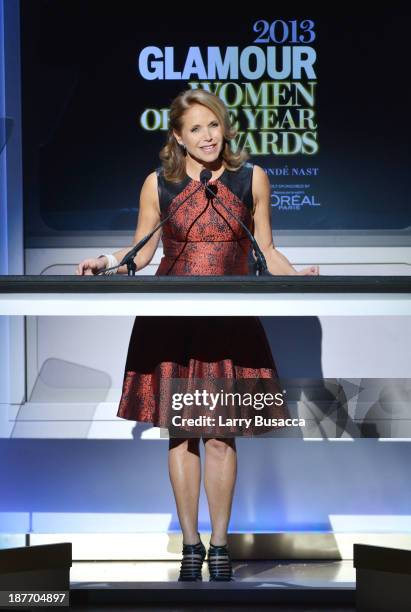 Journalist Katie Couric speaks onstage at Glamour's 23rd annual Women of the Year awards on November 11, 2013 in New York City.