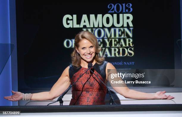 Journalist Katie Couric speaks onstage at Glamour's 23rd annual Women of the Year awards on November 11, 2013 in New York City.