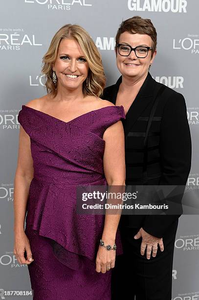 Kristin Perry and Sandra Stier attend Glamour's 23rd annual Women of the Year awards on November 11, 2013 in New York City.