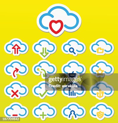 Cloud Computing Stickers High-Res Vector Graphic - Getty Images