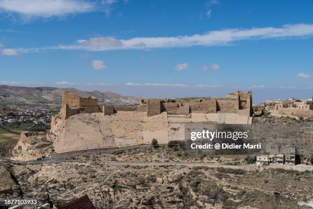 al-karak castle in jordan - jordan stock pictures, royalty-free photos & images