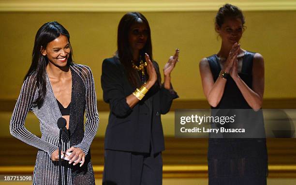 Liya Kebede appears onstage at Glamour's 23rd annual Women of the Year awards on November 11, 2013 in New York City.