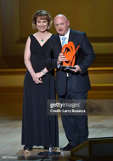 Gabrielle Giffords and Mark Kelly attend Glamour's 23rd annual Women of the Year awards on November 11, 2013 in New York City.