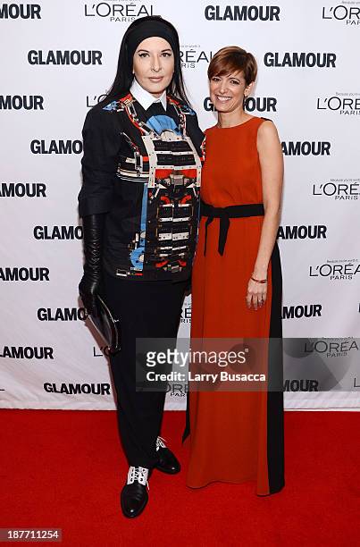 Marina Abramovic and Cynthia Leive attend Glamour's 23rd annual Women of the Year awards on November 11, 2013 in New York City.