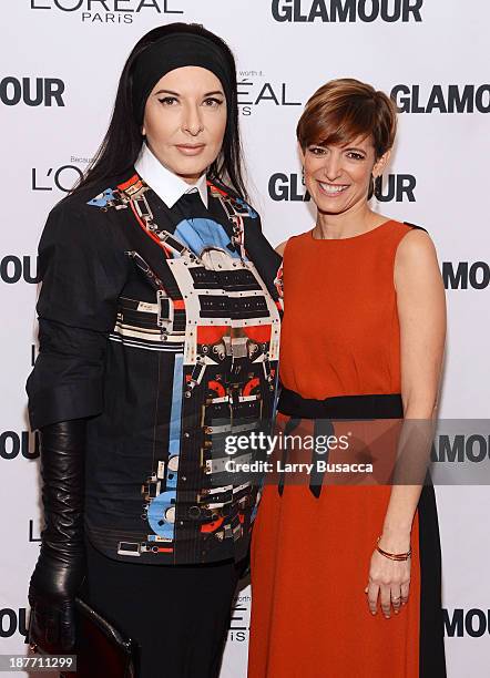 Marina Abramovic and Cynthia Leive attend Glamour's 23rd annual Women of the Year awards on November 11, 2013 in New York City.