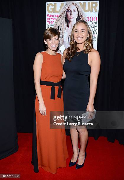 Cindi Leive and surfer Carissa Moore attend Glamour's 23rd annual Women of the Year awards on November 11, 2013 in New York City.