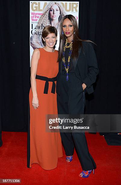 Cynthia Leive; Iman attend Glamour's 23rd annual Women of the Year awards on November 11, 2013 in New York City.