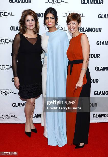 Karen Fondu; Ameera Al-Taweel; Cynthia Leive attend Glamour's 23rd annual Women of the Year awards on November 11, 2013 in New York City.