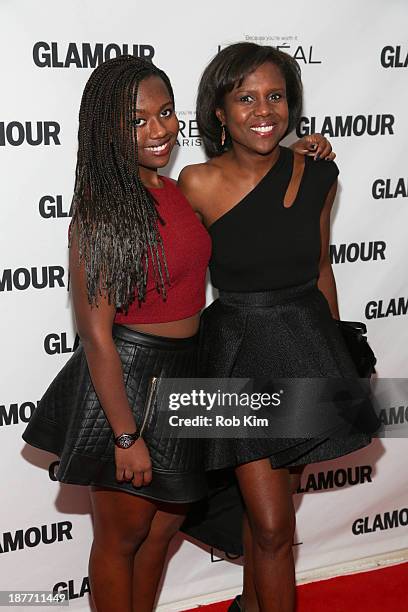 Deborah Roberts and Leila Roker attend the Glamour Magazine 23rd annual Women Of The Year gala on November 11, 2013 in New York, United States.