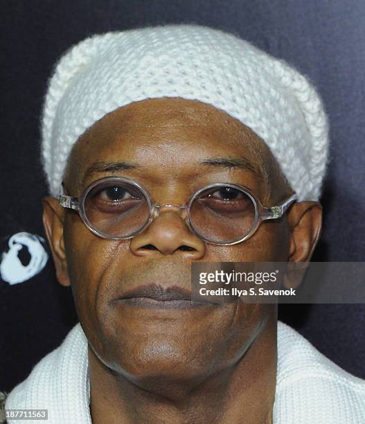 Aactor Samuel L. Jackson attends the screening of "Oldboy" hosted by FilmDistrict and Complex Media with the Cinema Society and Grey Goose at AMC...