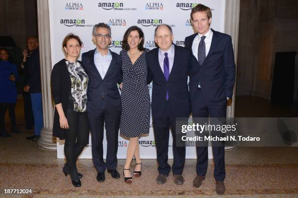 Alexandra Pelosi and Jonathan Alter attend Amazon Studios Premiere Screening for "Alpha House" on November 11, 2013 in New York City.