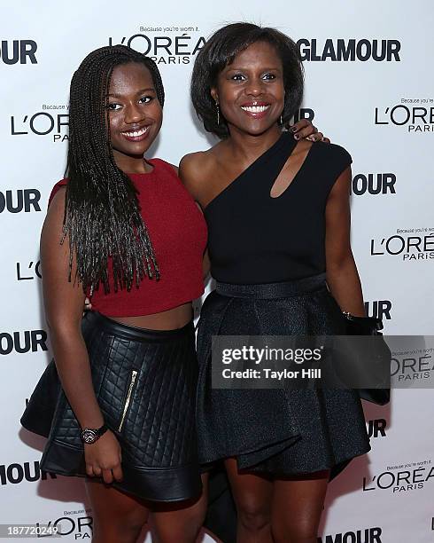 Leila Roker and Deborah Roberts attend the Glamour Magazine 23rd annual Women Of The Year gala on November 11, 2013 in New York, United States.