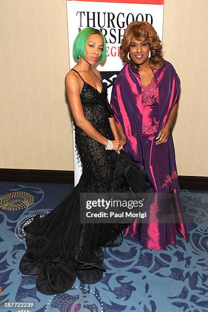 Lil Mama and Jennifer Holliday attend the Thurgood Marshall College Fund 25th Awards Gala on November 11, 2013 in Washington City.