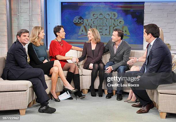 Walt Disney Television via Getty Images News' Amy Robach revealed her breast cancer diagnosis on "Good Morning America," 11/11/13, airing on the ABc...