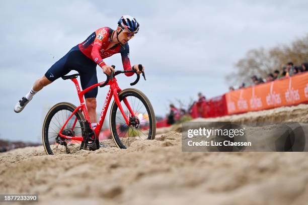 Thomas Pidcock of The United Kingdom and Team INEOS Grenadiers competes during the 17th UCI Cyclo-cross World Cup Antwerpen 2023, Men's Elite on...