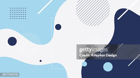 Abstract blue and white gradient wave overlap layer background with geometric shape element and blank space design Abstract blue and white gradient wave overlap layer background with geometric shape element and blank space design