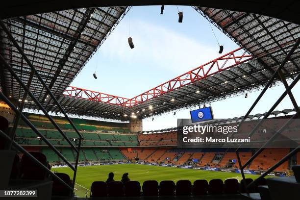 General view inside the stadium prior to the Serie A TIM match between FC Internazionale and US Lecce at Stadio Giuseppe Meazza on December 23, 2023...