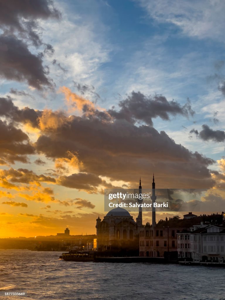 The Bosphorus,The Bosphorus Bridge, The Ortakoy Mosque Istanbul