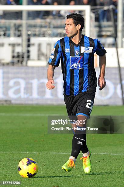 Davide Brivio of Atalanta BC in action during the Serie A match between Atalanta BC and Bologna FC at Stadio Atleti Azzurri d'Italia on November 10,...