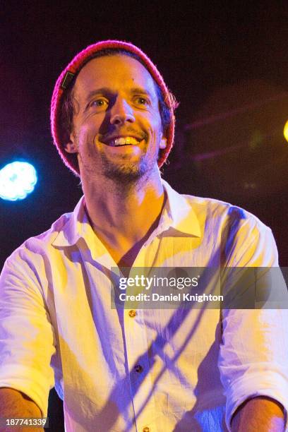 Jason Mraz performs onstage at the Rob Machado Foundation 2nd Annual Benefit Concert at Belly Up Tavern on November 12, 2013 in Solana Beach,...