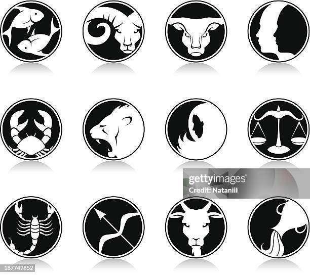 zodiac signs - libra stock illustrations