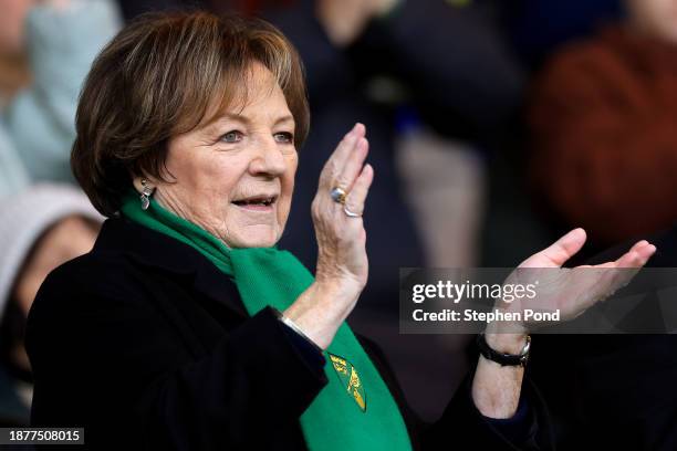 Delia Smith, Majority Shareholder of Norwich City during the Sky Bet Championship match between Norwich City and Huddersfield Town at Carrow Road on...