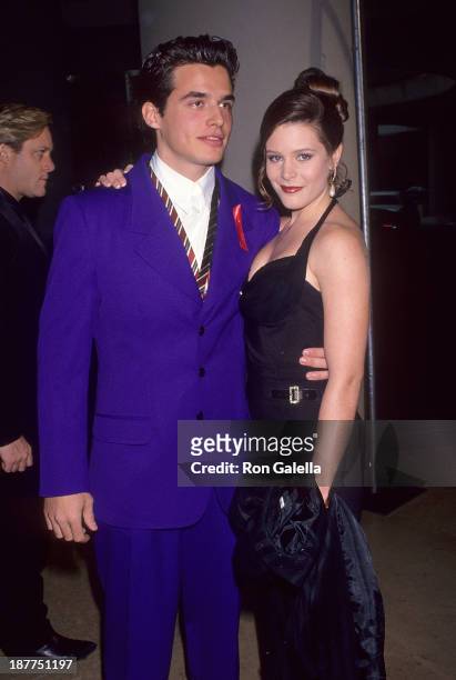 Actor Antonio Sabato, Jr. And actress Cari Shayne attend the Ninth Annual Soap Opera Digest Awards on February 26, 1993 at the Beverly Hilton Hotel...