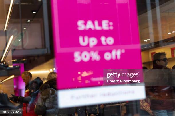 Shoppers inside a shoe store in Oxford Street during traditional Boxing Day holiday sales, in London UK, on Tuesday, Dec. 26, 2023. The UK will be...