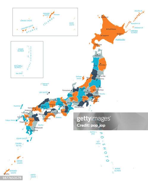 Understanding Japan Map Japan Map Vector Colored Map Of Japan High-Res Vector Graphic - Getty ...