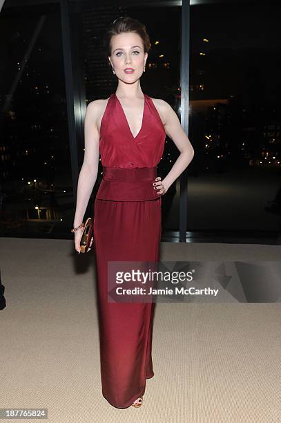 Actress Evan Rachel Wood attends CFDA and Vogue 2013 Fashion Fund Finalists Celebration at Spring Studios on November 11, 2013 in New York City.