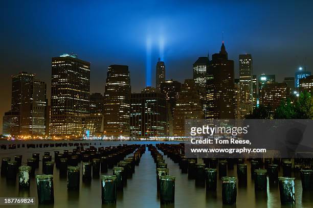 9-11-11 tribute in lights - wowography stock pictures, royalty-free photos & images