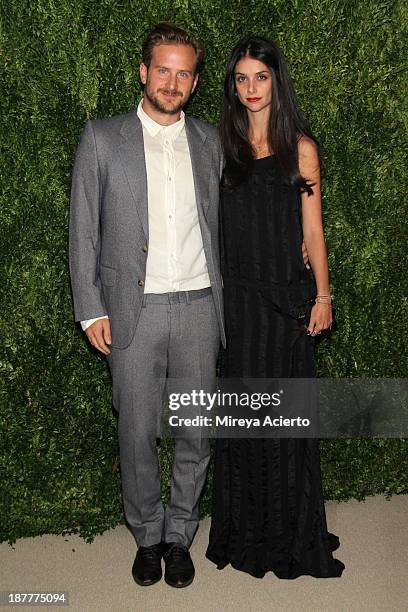 Robert Geller and Ana Lerario-Geller attend CFDA and Vogue 2013 Fashion Fund Finalists Celebration at Spring Studios on November 11, 2013 in New York...