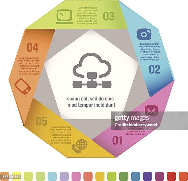 information graphic - the pentagon icon stock illustrations