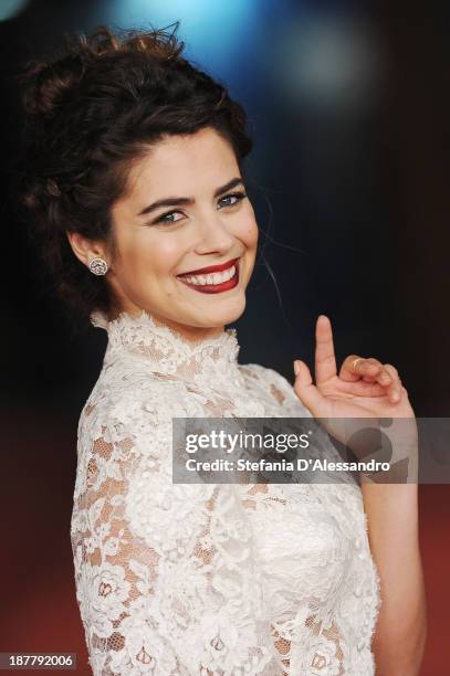 Lorenza Izzo attends 'The Green Inferno' Premiere during The 8th Rome Film Festival on November 12, 2013 in Rome, Italy.